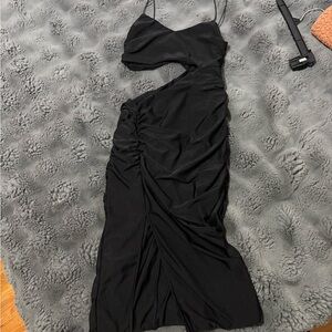 Tiger Mist Black Asymmetrical Dress